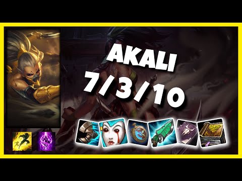 KOREAN Challenger Akali TOP (7/3/10) vs CAMILLE Gameplay Replay - Patch 10.19