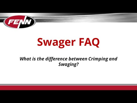 Part of a video titled Swager FAQ: What is the difference between crimping and swaging