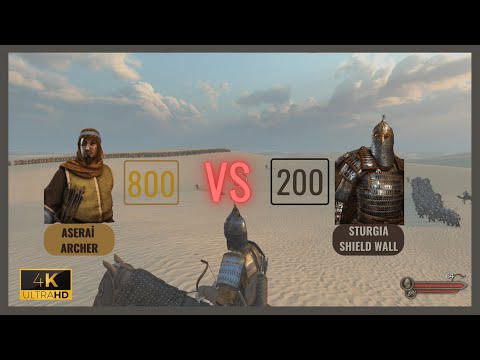 Mount & Blade 2 Bannerlord 800 Men Archer VS 200 Men Shield Wall