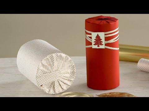 How to Wrap a Cylinder-Shaped Gift | Martha Stewart