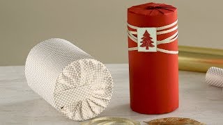 How to Wrap a Cylinder-Shaped Gift- Martha Stewart