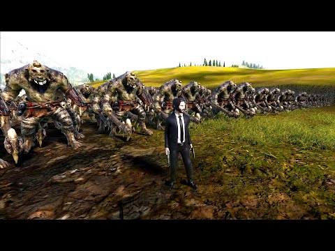 JOHN WICK LEADS 10,000 TROLLS AGAINST 1M ROMAN SOLDIERS | Ultimate Epic Battle Simulator 2 | UEBS2