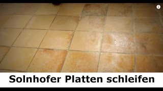 Solnhofer Platten - Marmorboden reinigen, schleifen, polieren und aufarbeiten - Steindoktor