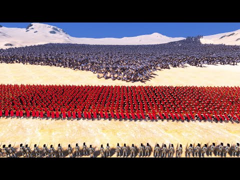 2,000 SPARTANS, 175 ELVIN HUNTRESS Vs 8,000GIANT OGER ULTIMATE EPIC BATTLE SIMULATOR UEBS