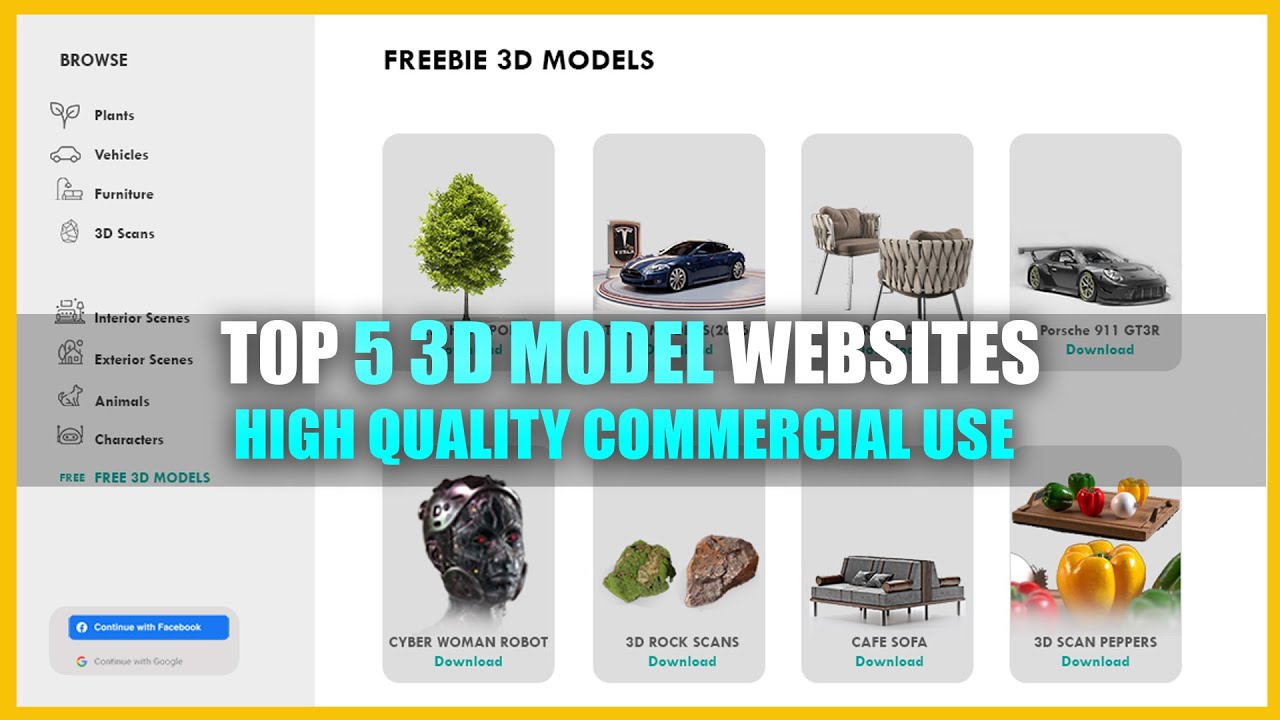 5 Websites for free 3D MODEL download-Part 1
