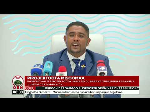 Waadaa uummataaf galleen pirojektoota  kuma 20 ol xumuruun tajaajilaaf geesisneerra- obbo Shimallis