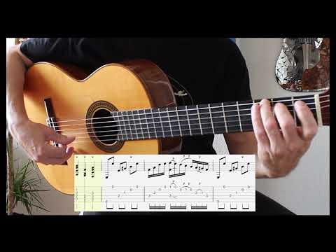 Compás Soleá Cierre Ligados 1. Partitura y tablatura.
