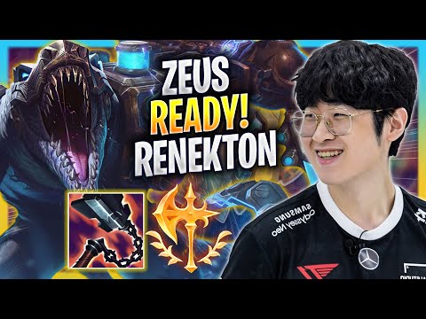 ZEUS IS READY TO PLAY RENEKTON! - T1 Zeus Plays Renekton TOP vs Rumble! | Season 2023