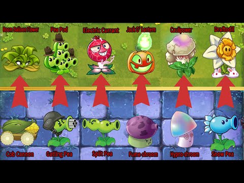 PvZ 2 Challenge | All Plants PvZ 1(WEAK) Vs PvZ 2(STRONG) Contrast (Part 3)