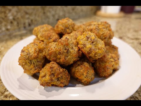 Sausage Cheese Ball Recipe. Only 3 Ingredients! Quick, Easy & Delicious! Bisquick Sausage Balls.