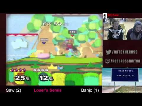 RTC 2 Melee - Top 8 - Loser's Semis  - Saw vs  Banjo