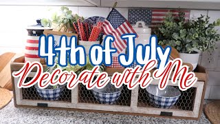 DECORATE WITH ME FOR THE 4TH OF JULY | Patriotic Tiered Tray Decor | July 4th Decor 2022