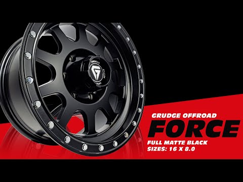 GRUDGE OFFROAD FORCE! 16 inch wheels in Full Matte Black 🔥🔥