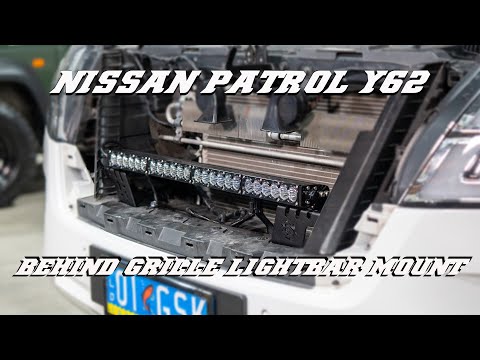 NISSAN PATROL Y62 BEHIND GRILLE LIGHTBAR MOUNT How to Install
