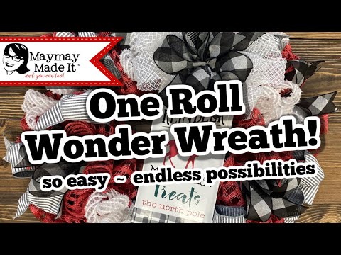 One Roll Wonder Mesh Wreath SO EASY!