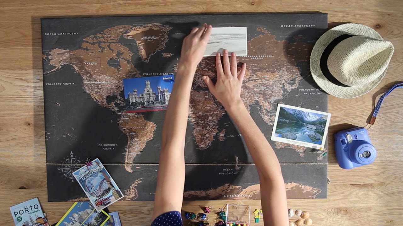 Twoja mapa podróży - do wspominania i przypinania 📌