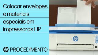 Colocar envelopes e materiais especiais em impressoras HP