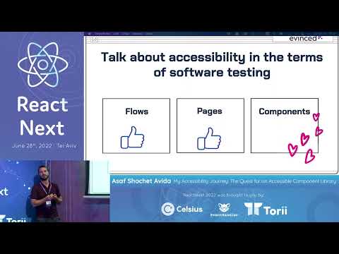 Asaf Shochet Avida @ ReactNext 22 - My accessibility journey
