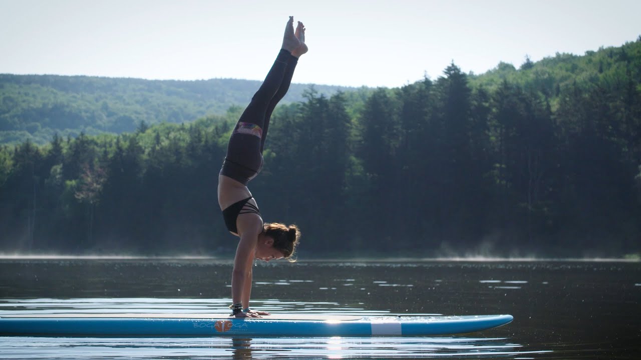 Paddle board yoga