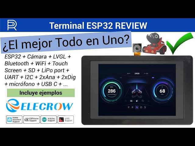Vídeo relacionado con APKLVSR ESP32 S3 ESP32 Display,ESP32 S3 Desarrollo Placa de Desarrollo 7 Pulgadas Módulo TFT Pantalla táctil WiFi + Bluetooth ESP32 S3 Pantalla Compatible con Arduino/LVGL
