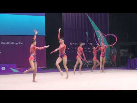 Israel Group 3 hoops & 2 pairs of clubs EF World Challenge Cup Cluj 25 August 2019