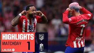 Resumen de Atlético de Madrid vs Granada CF (3-1)