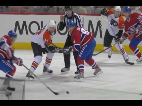 Danny Briere scores awesome goal vs Canadiens - 12-7-09