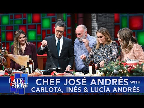 Try Jamón Ibérico with Chef José Andrés and Carlota, Inés and Lucía Andrés