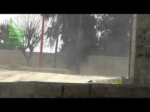 تفجير دبابة تي72 من قبل كتيبة قوافل الشهداء في خان شيخون في محافظة إدلب