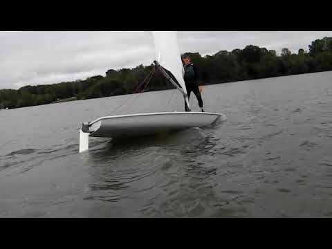 Rudderless Sailing in a Laser, just messing around in boats.