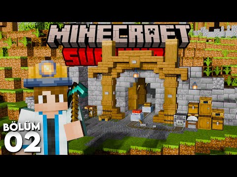Maden Ocağı Yapımı!! Madenleri 3'e Katlamak!! - Minecraft Survival 02