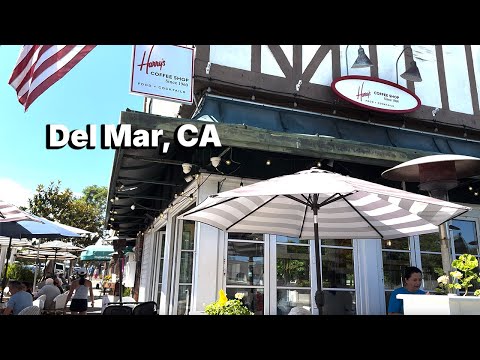 [4k] 🏝️ Downtown Del Mar Shops, Restaurants & Beach [4k] | Raceday Getaway 😎🐚🏖️