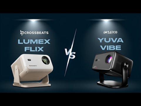 Wzatco Vibe vs Crossbeats Lumex Flix: Projector Live Comparison | Brightness Test | Side by Side