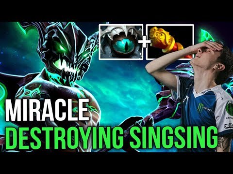 Miracle- Outworld Devourer vs SingSing Gyrocopter Easy Match - Dota 2
