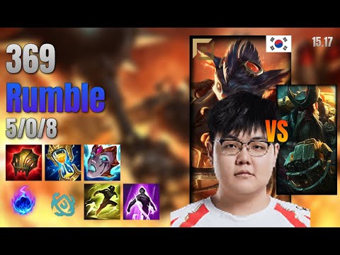 369 Top Rumble vs Gangplank lol KR solo rank Full Game 15.17 | 369 럼블 vs 갱플랭크