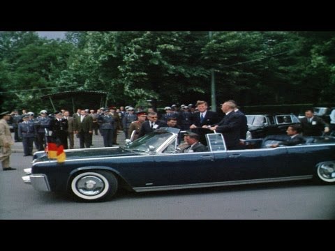 HD Stock Footage JFK Berlin Wall Visit 1963 - John F. Kennedy