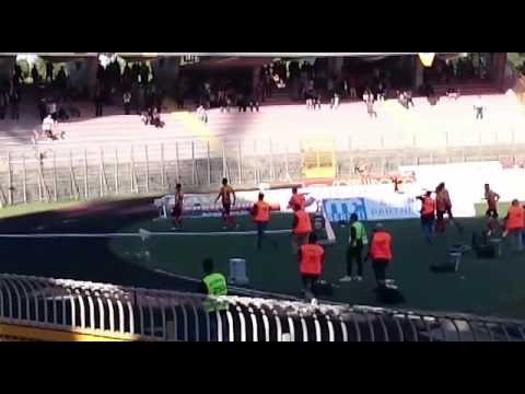 Lecce-Ischia, gol di Romeo Papini