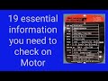 How To Read An Electric Motor Nameplate Details