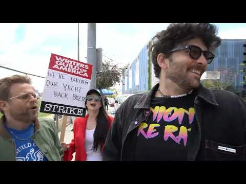 HasanAbi May 4, 2023 – IRL at the Writers Strike Picket Line with Adam Conover!