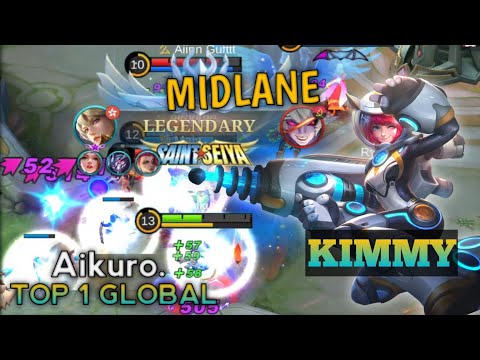 MIDLANE Kimmy  Legendary Plays - Top 1 Global Kimmy by Aikuro. - Mobile Legends
