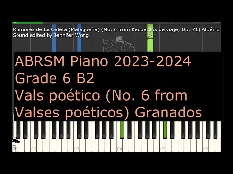 2023-2024 ABRSM Piano Grade 6 B2 Vals poético (No. 6 from Valses poéticos) Granados
