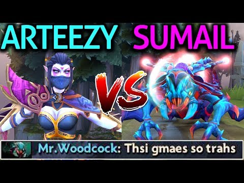 Arteezy Templar Assassin VS SumaiL Weaver Dota 2 | LOL Game so Trahs!!