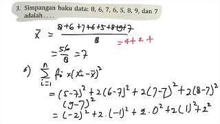 Download Lagu Simpangan baku data : 8,6,7,6,5,8,9, dan 7 adalah Thumbnail