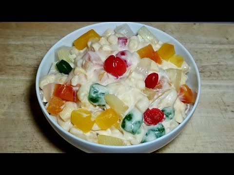 Sweet creamy macaroni salad recipe! Filipino style recipe!