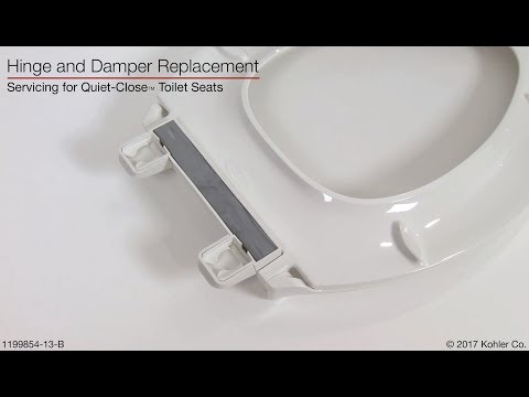 Part of a video titled Hinge and Damper Replacement - Quiet-Close Toilet Seats - YouTube