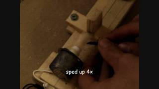 preview picture of video 'DIY micro lathe for wood 2x17'