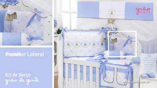 Kit Berço Elegance Teddy Azul | Ref: 59187