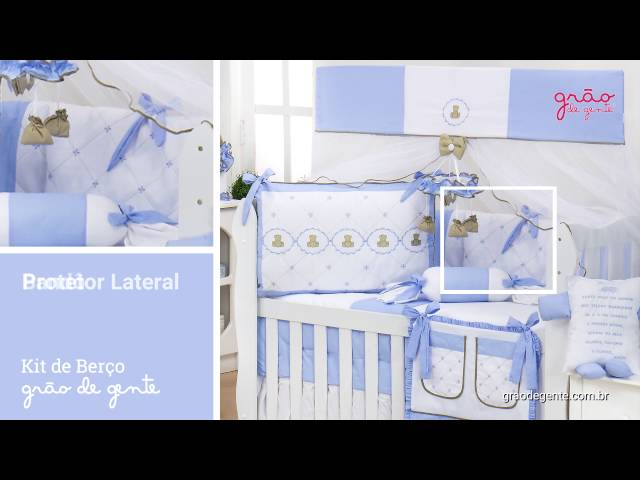 Kit Berço Elegance Teddy Azul | Ref: 59187