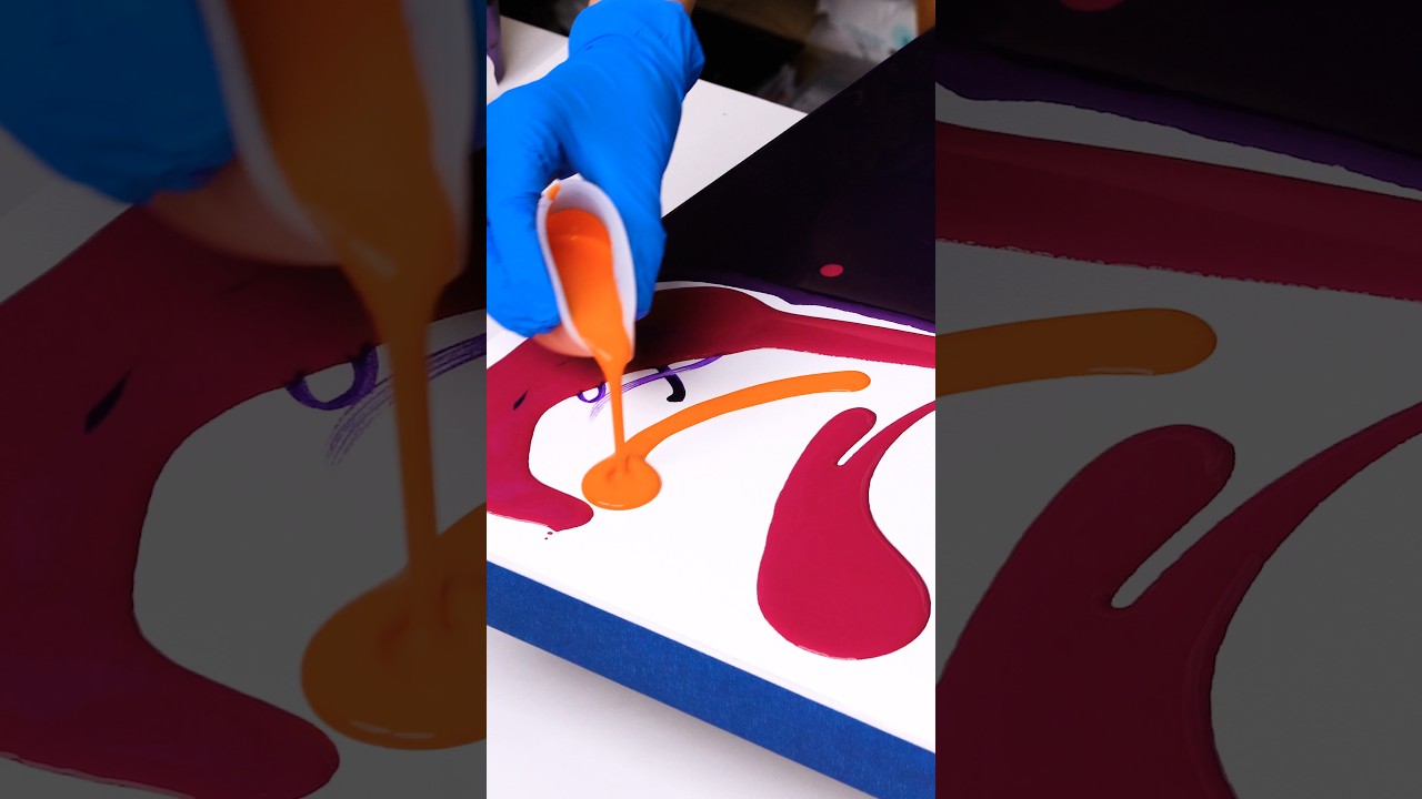 This Contrast Is Everything!🤩 (Dutch Pour) #fluidart