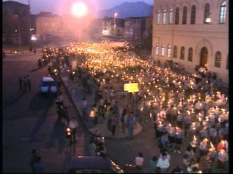 Palermo 20 giugno 1992 - Fiaccolata Agesci in memoria di Giovanni Falcone.
